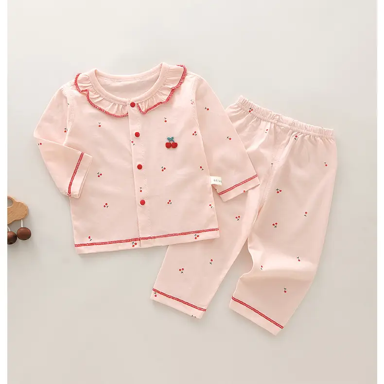 Baby Summer Clothes Baby Girl's Two-Piece Air-Conditioned Clothing Category A Pure Cotton Pajamas Neonatal Underwear suit Thin — feature 11