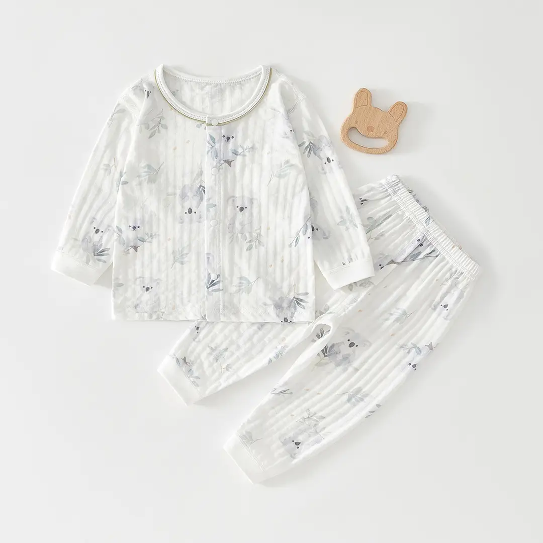 Baby Summer Clothes Baby Girl's Two-Piece Air-Conditioned Clothing Category A Pure Cotton Pajamas Neonatal Underwear suit Thin