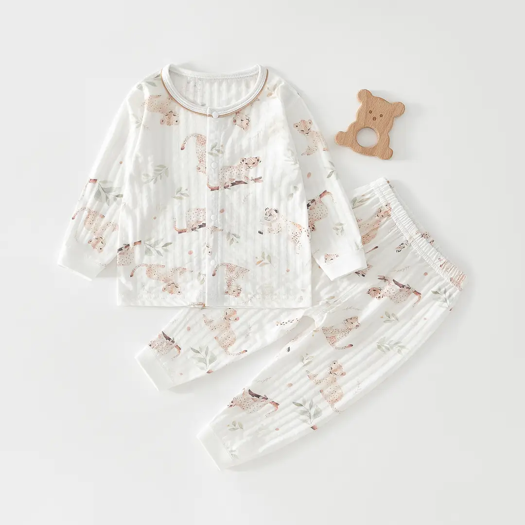 Baby Summer Clothes Baby Girl's Two-Piece Air-Conditioned Clothing Category A Pure Cotton Pajamas Neonatal Underwear suit Thin