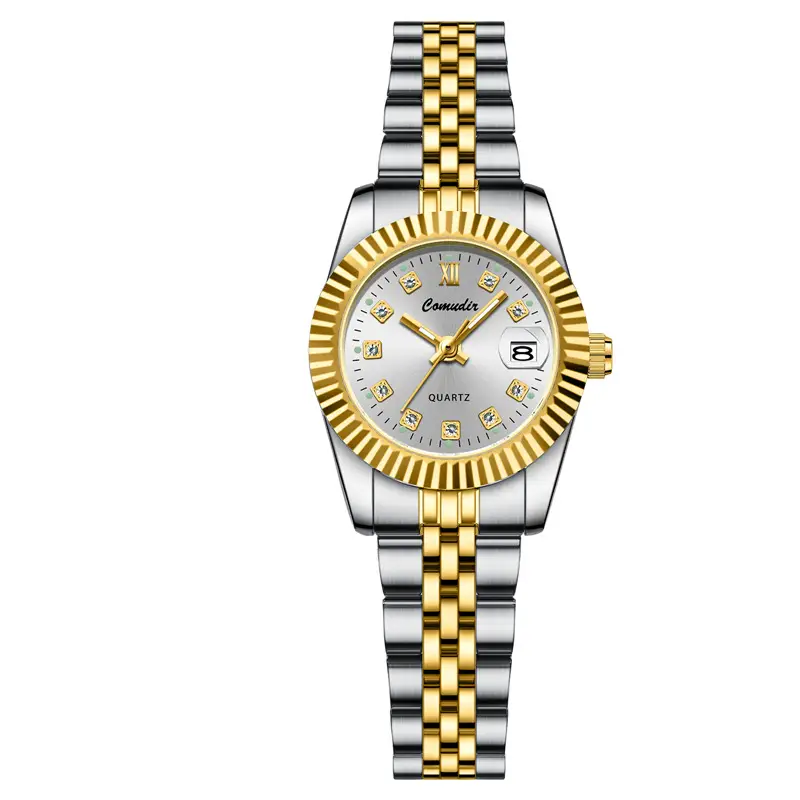 Couple Watches Gold Silver Luminous Calendar Waterproof - Image 4