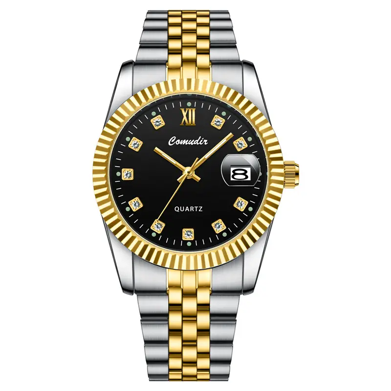 Couple Watches Gold Silver Luminous Calendar Waterproof - Image 5