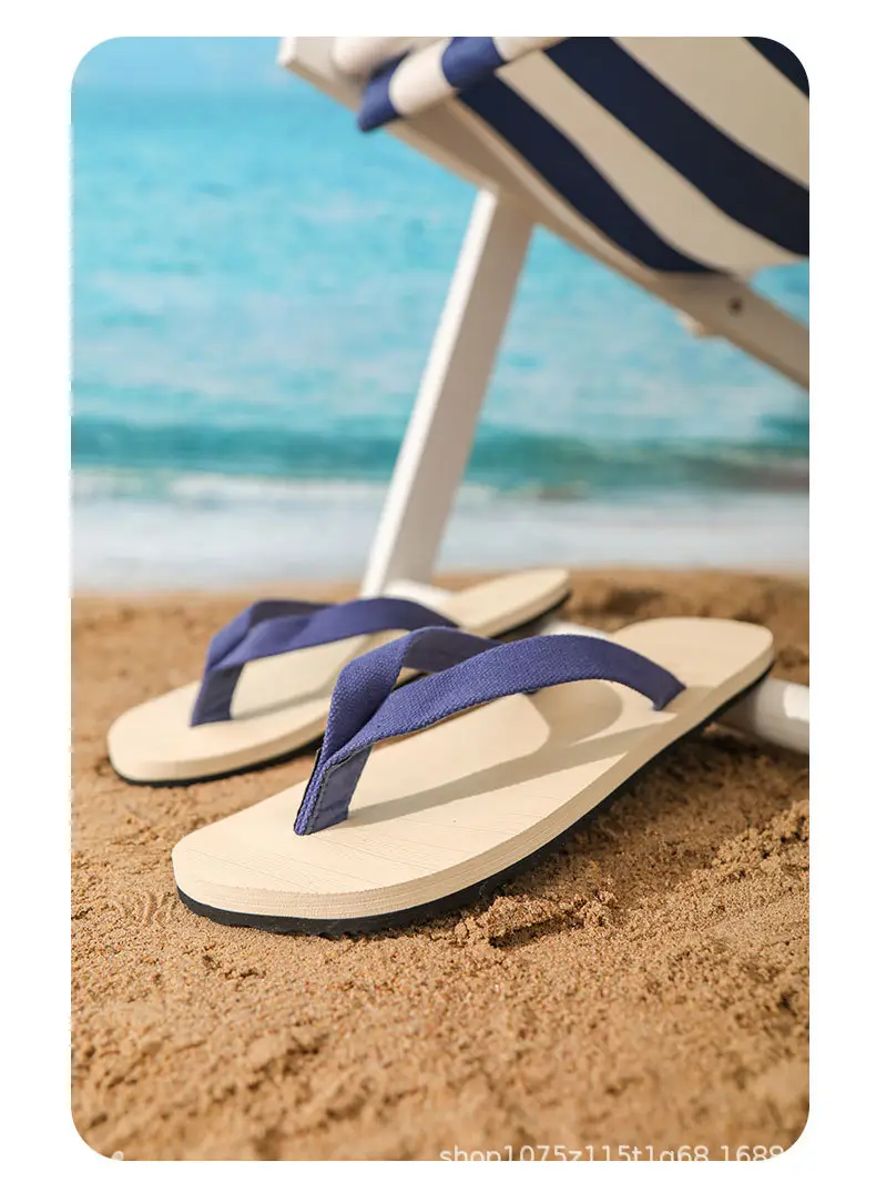 Men's Anti-Slip Rubber Flip Flops Beach Brown — feature 13