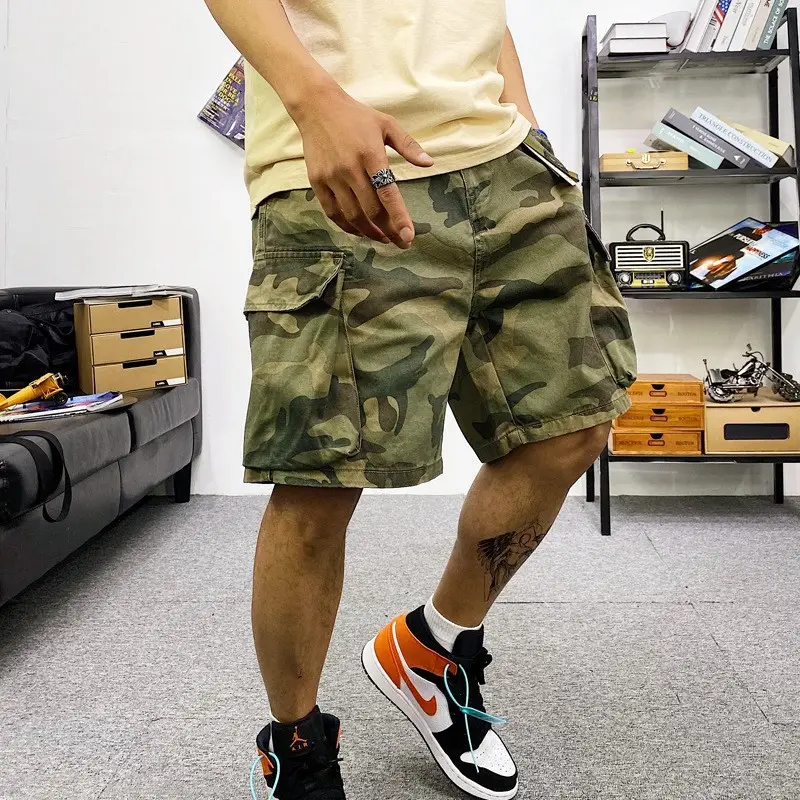 Men Camouflage Multi-Pocket Shorts Summer Wear - Image 5