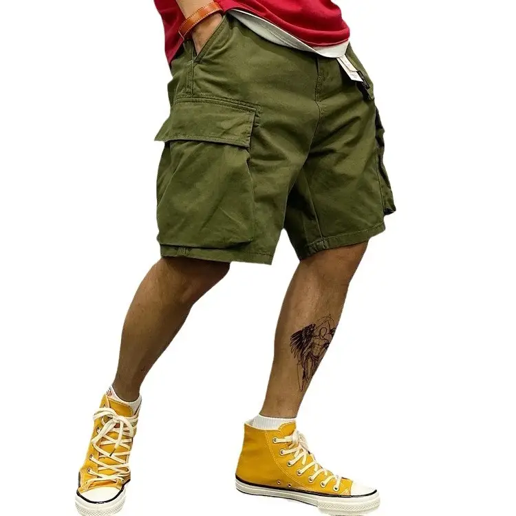 Men Camouflage Multi-Pocket Shorts Summer Wear - Image 8