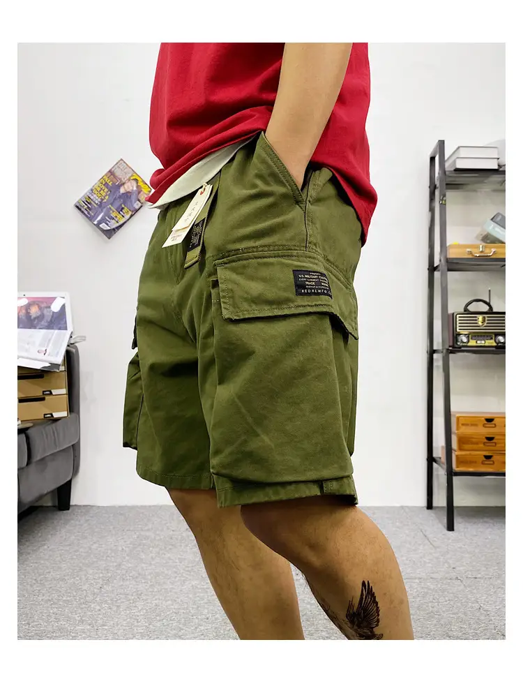 Men Camouflage Multi-Pocket Shorts Summer Wear — feature 14