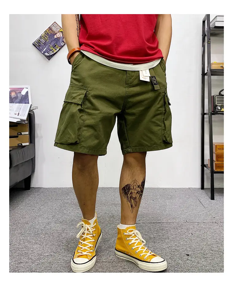 Men Camouflage Multi-Pocket Shorts Summer Wear — feature 15