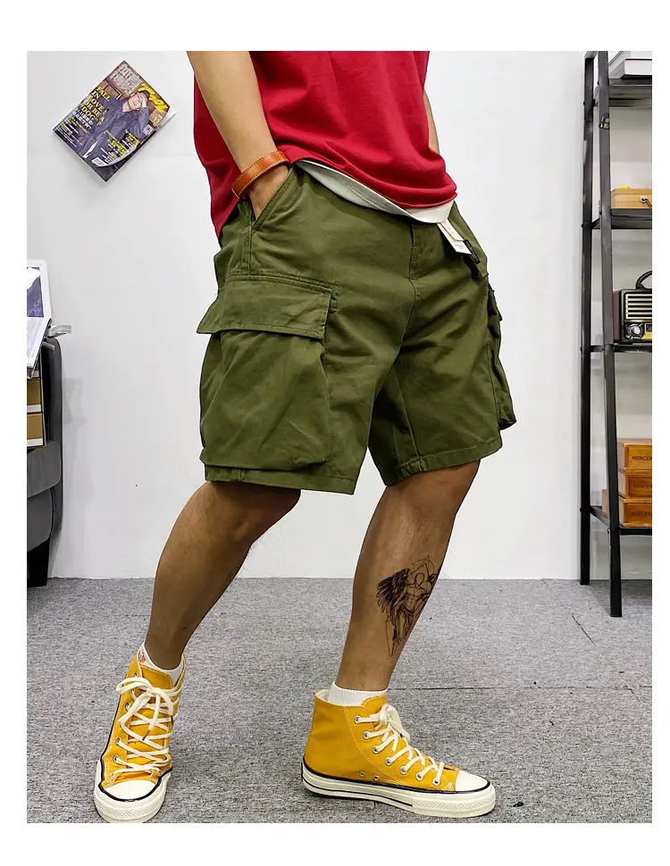 Men Camouflage Multi-Pocket Shorts Summer Wear — feature 16