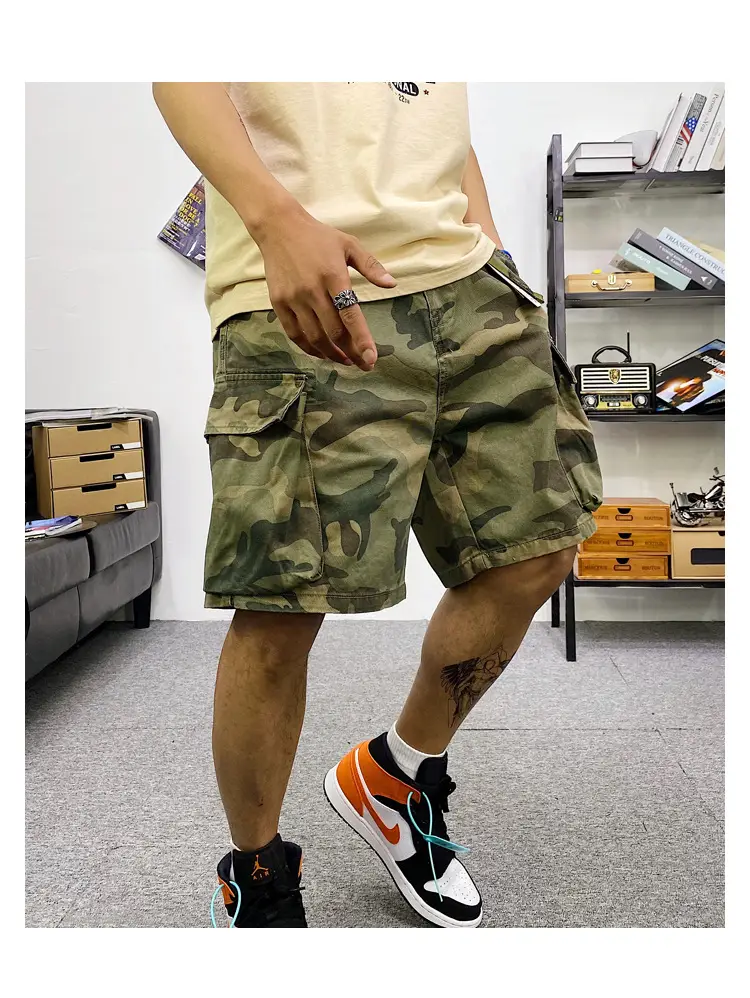 Men Camouflage Multi-Pocket Shorts Summer Wear — feature 6