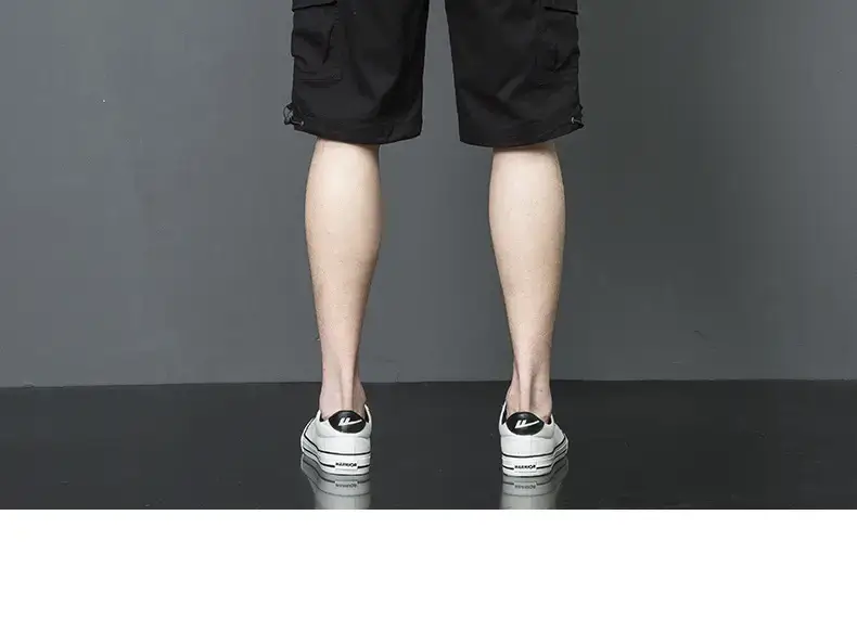 Men's Tan Multi-Pocket Cargo Shorts Mid-Length — feature 15