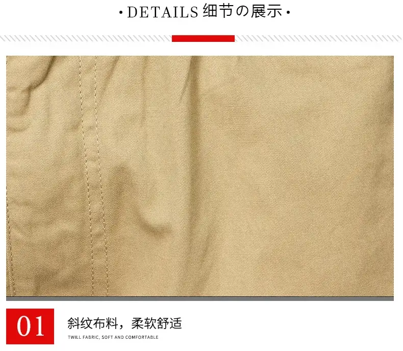Men's Tan Multi-Pocket Cargo Shorts Mid-Length — feature 16