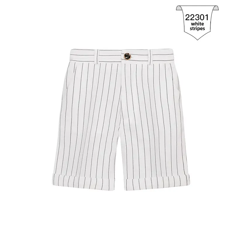 White Cotton Shorts for Boys Summer Casual Pants