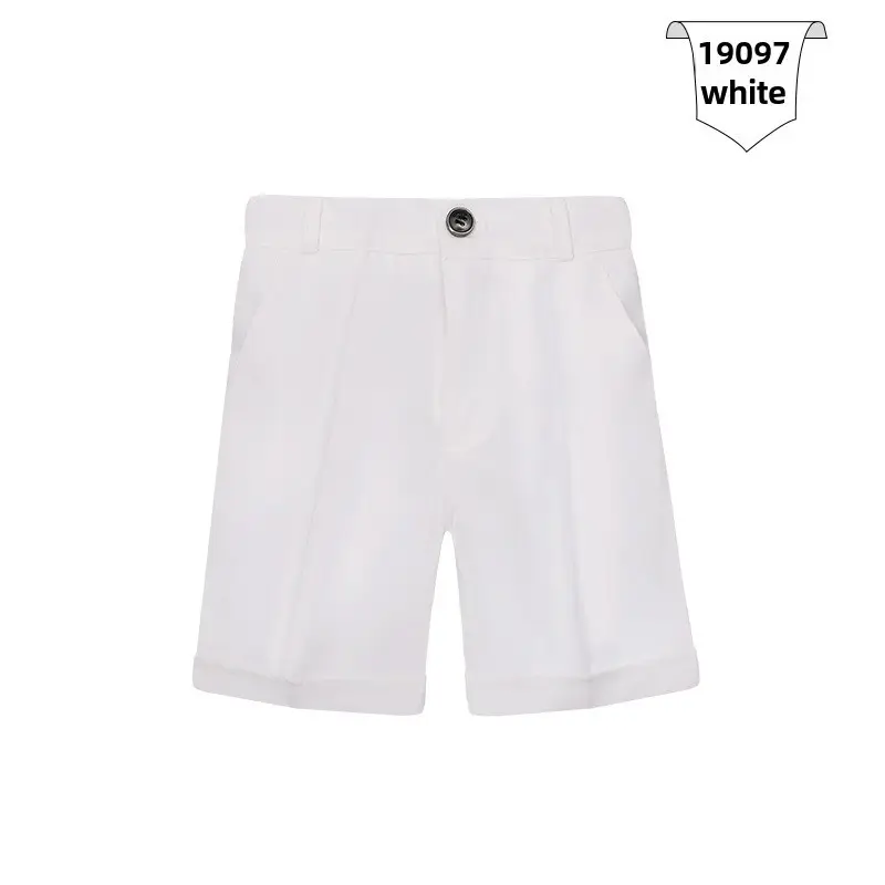 White Cotton Shorts for Boys Summer Casual Pants