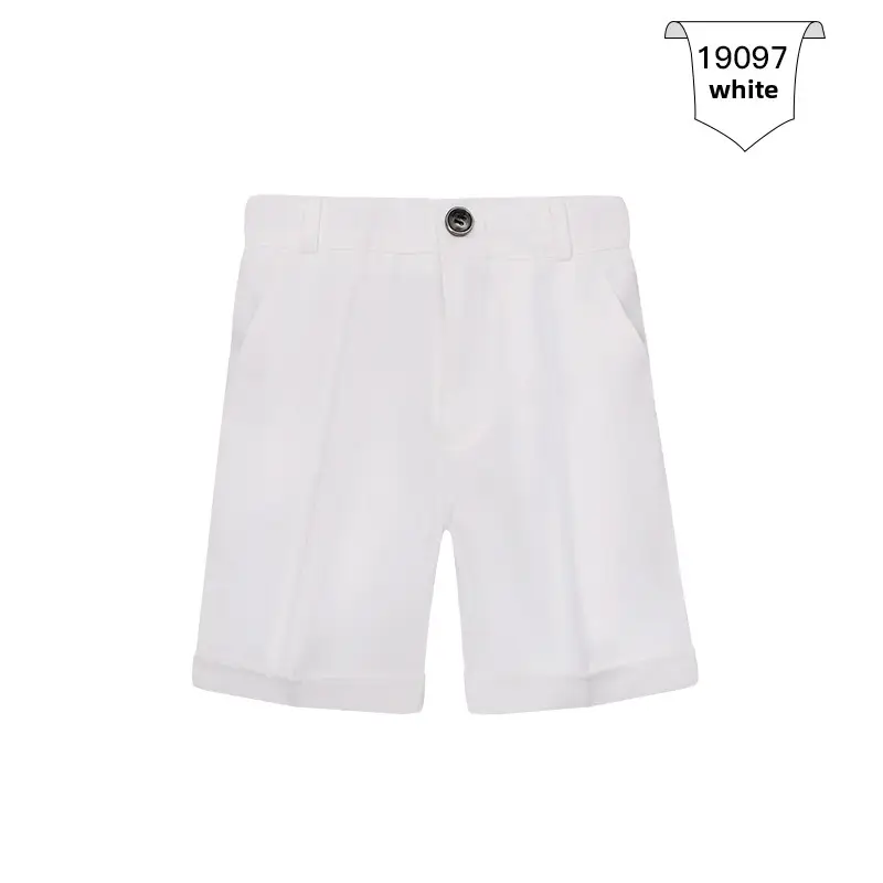 White Cotton Shorts for Boys Summer Casual Pants