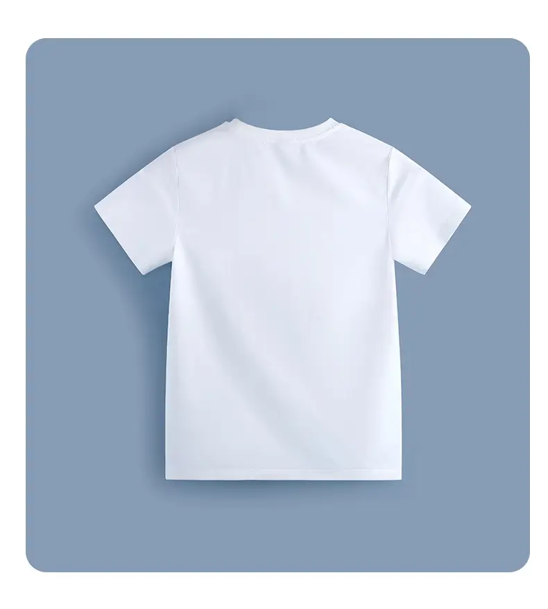 Children's Pure Cotton Black T-Shirt Round Neck Half Sleeve — feature 3