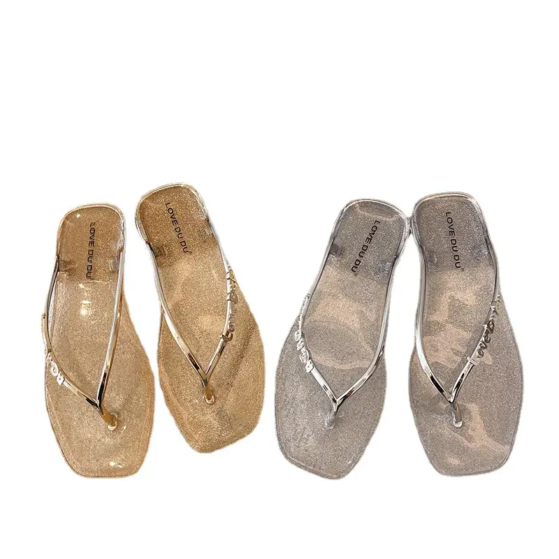 Transparent Splint Flats Women Summer Flip Flops 2023