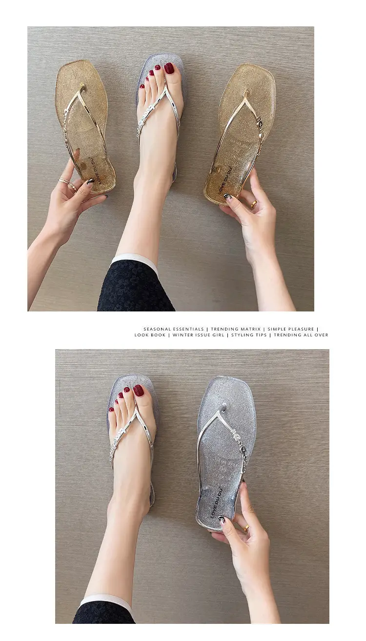 Transparent Splint Flats Women Summer Flip Flops 2023 — feature 10