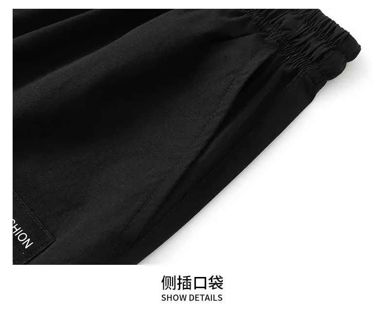 Men's Black Ice Silk 3/4 Capri Shorts — feature 20