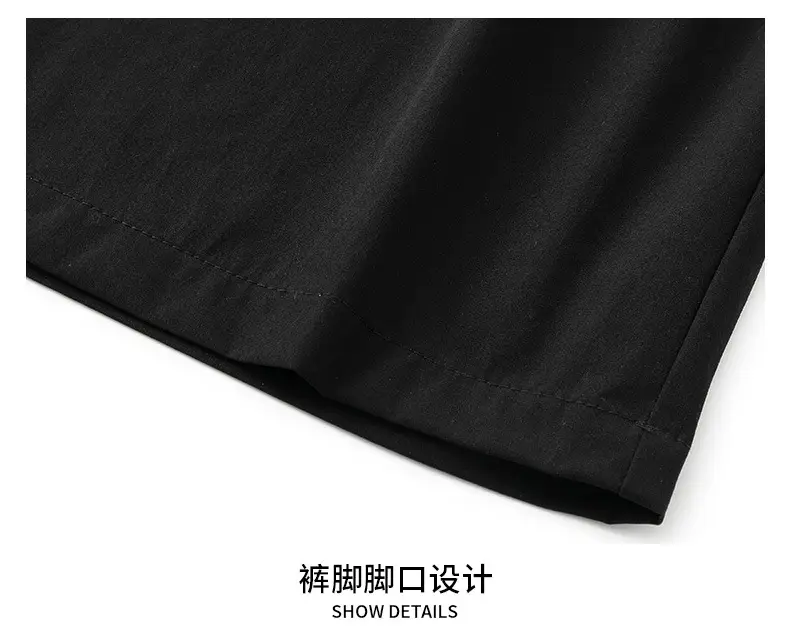Men's Black Ice Silk 3/4 Capri Shorts — feature 22