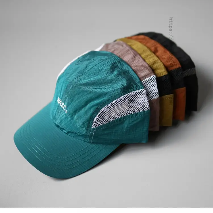 Women's Orange Mesh Sun Hat for Summer Camping