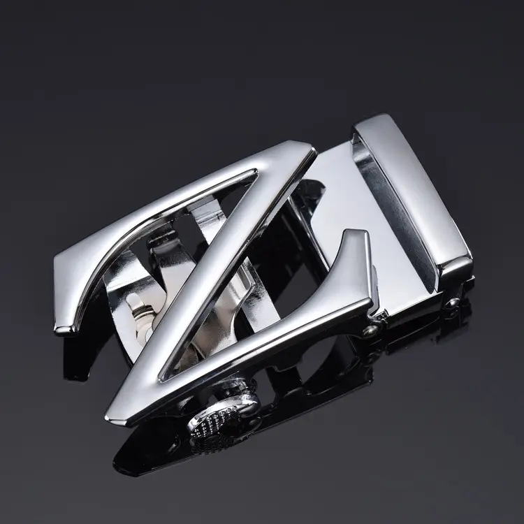 Men's Leather Belt 3.5" Automatic Buckle Black - Image 12
