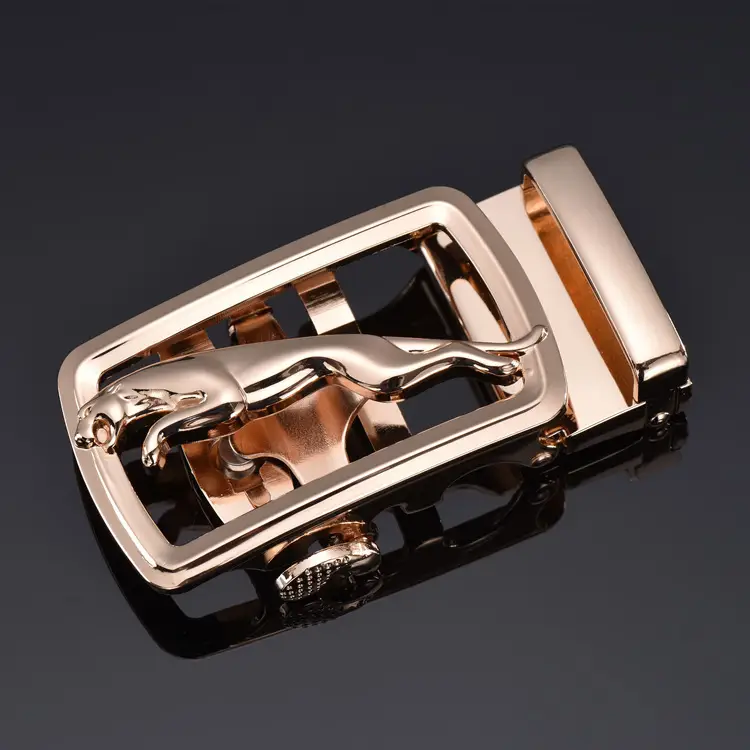 Men's Leather Belt 3.5" Automatic Buckle Black - Image 13