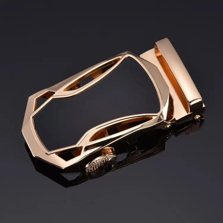Men's Leather Belt 3.5" Automatic Buckle Black - Image 15