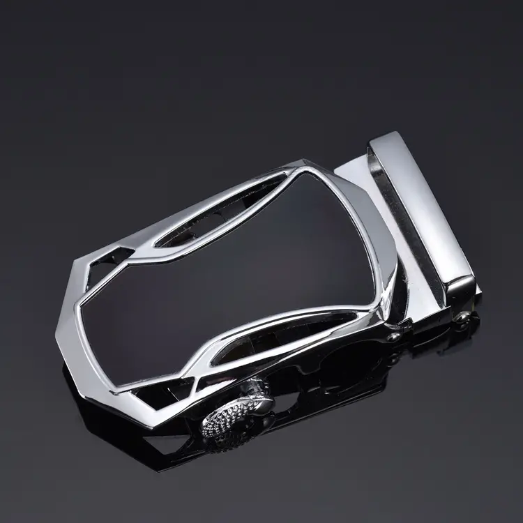 Men's Leather Belt 3.5" Automatic Buckle Black - Image 16