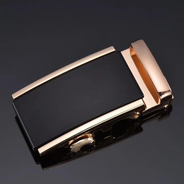 Men's Leather Belt 3.5" Automatic Buckle Black - Image 17