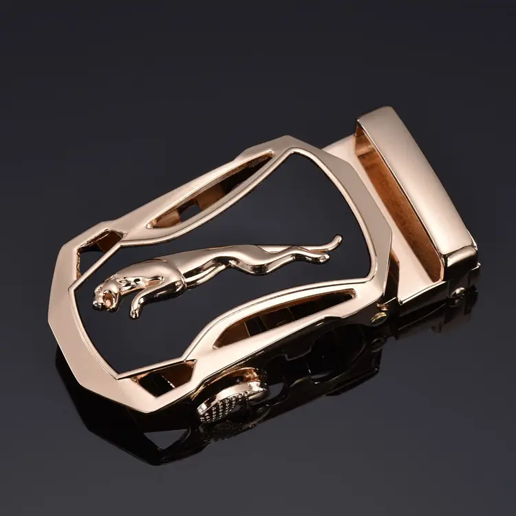 Men's Leather Belt 3.5" Automatic Buckle Black - Image 20