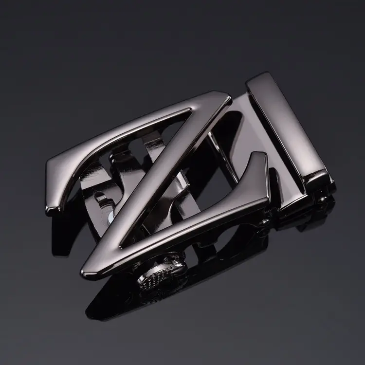 Men's Leather Belt 3.5" Automatic Buckle Black - Image 22