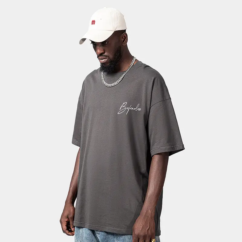 American high street men T-shirt Back Print Loose Fit Cotton - Image 7