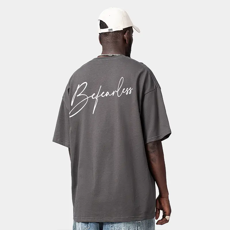 American high street men T-shirt Back Print Loose Fit Cotton - Image 8