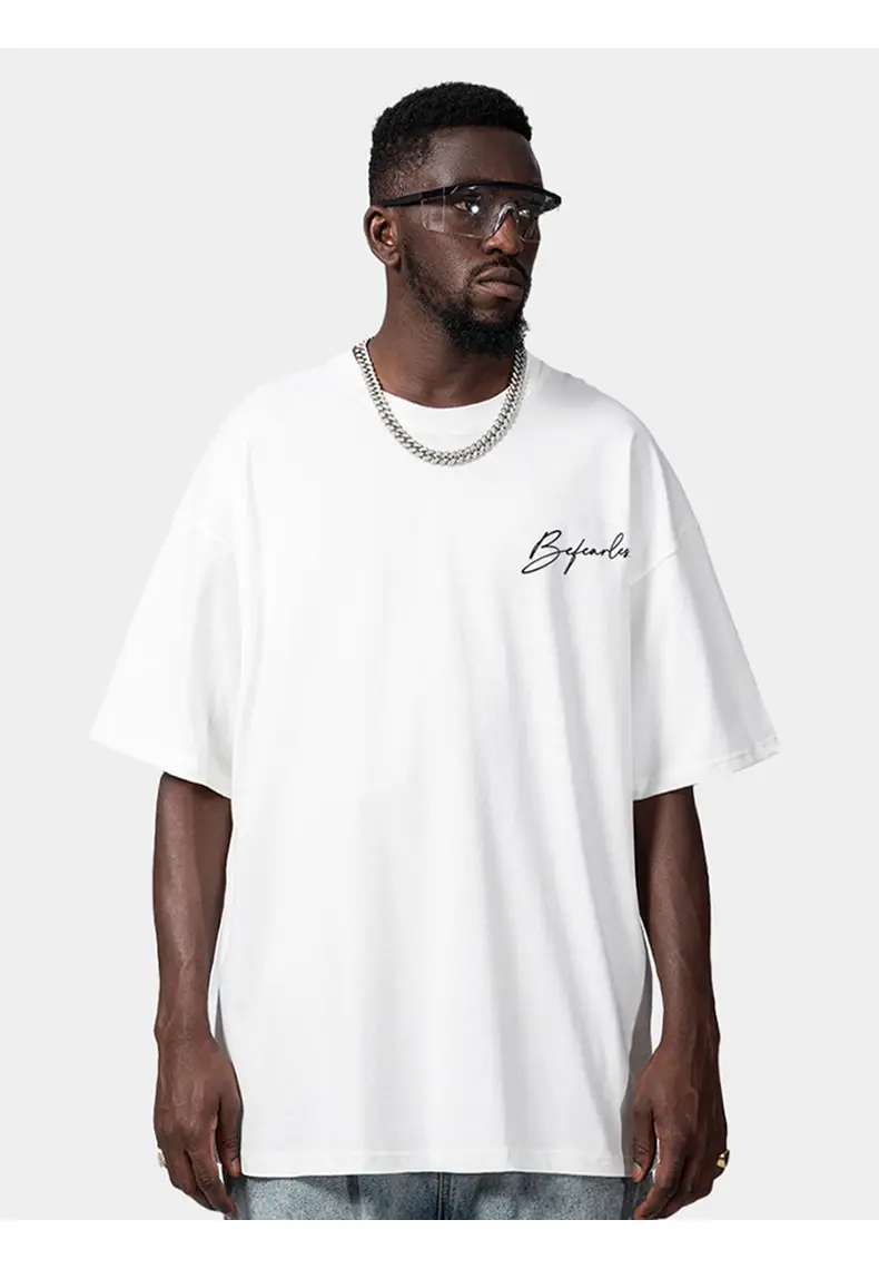 American high street men T-shirt Back Print Loose Fit Cotton — feature 6