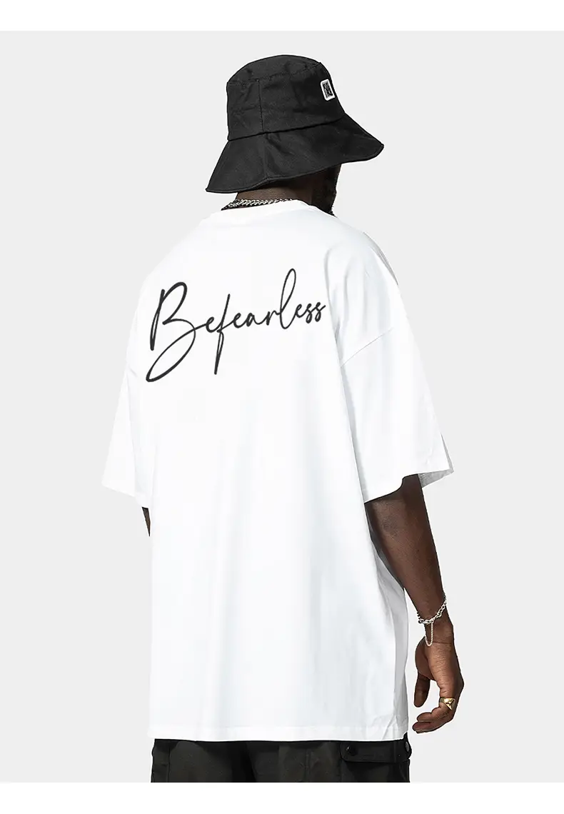 American high street men T-shirt Back Print Loose Fit Cotton — feature 7