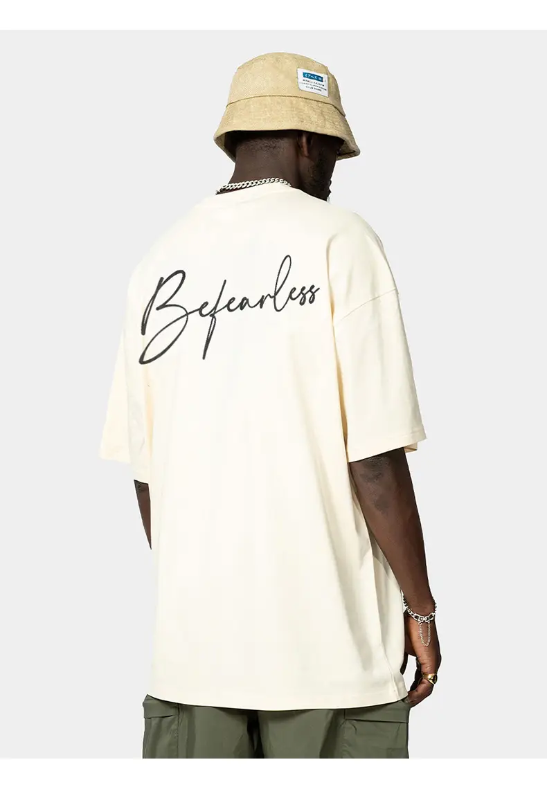 American high street men T-shirt Back Print Loose Fit Cotton — feature 8