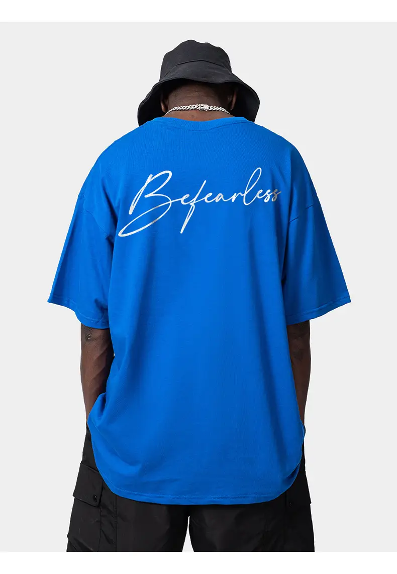 American high street men T-shirt Back Print Loose Fit Cotton — feature 9