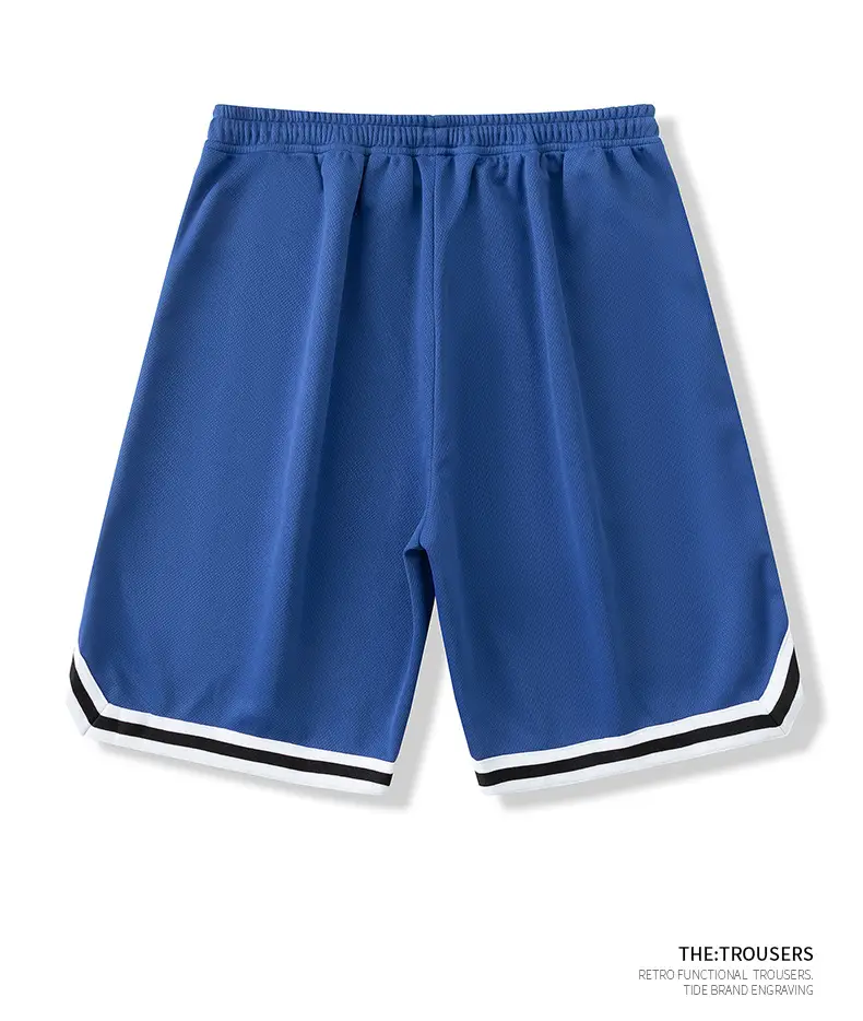 Men Ice Silk Basketball Shorts Knee Length Black — feature 16
