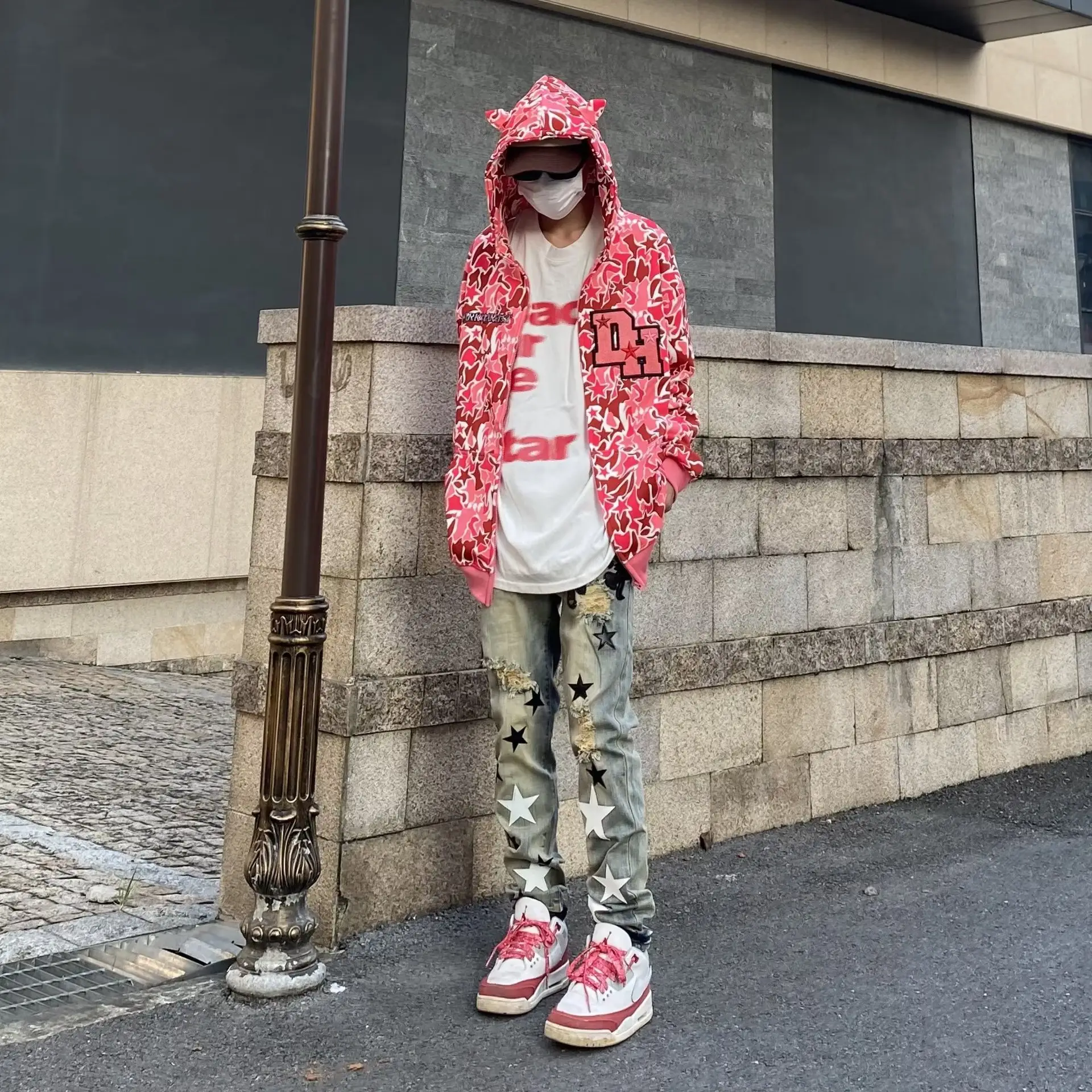 Japanese Artistic Loose Straight Jeans for Men Spring