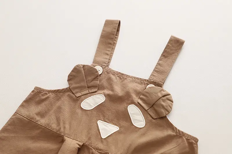 Boys Summer Two-Piece Strap Set Brown Cotton — feature 10