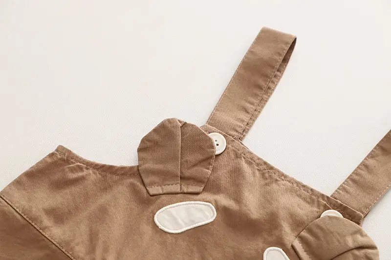 Boys Summer Two-Piece Strap Set Brown Cotton — feature 11