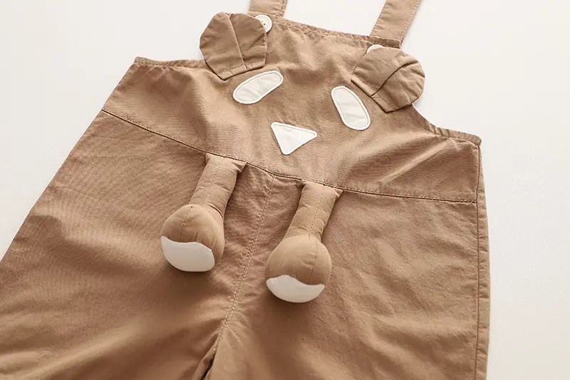 Boys Summer Two-Piece Strap Set Brown Cotton — feature 12
