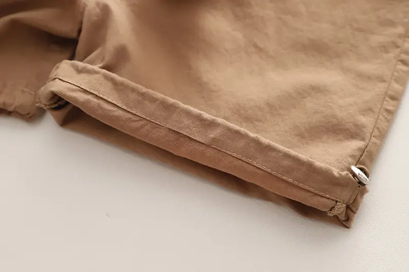 Boys Summer Two-Piece Strap Set Brown Cotton — feature 14