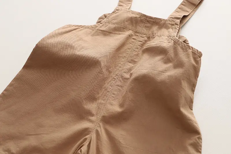 Boys Summer Two-Piece Strap Set Brown Cotton — feature 16
