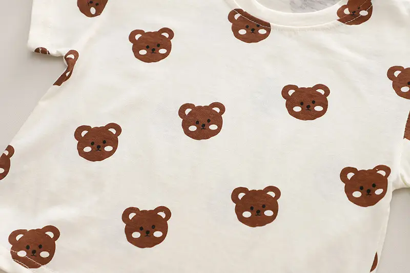 Boys Summer Two-Piece Strap Set Brown Cotton — feature 7