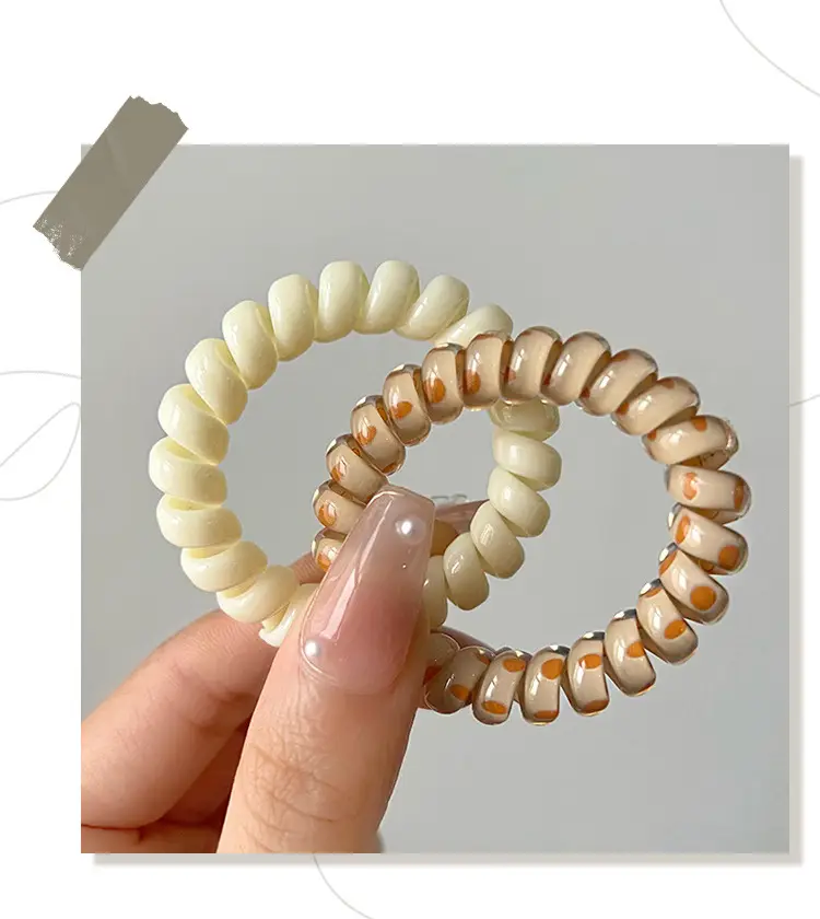 Summer Green Ball Hair Rope for Girls High Elastic — feature 9