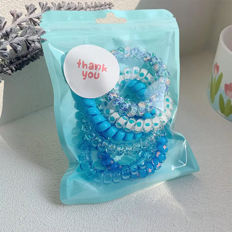 Summer Green Ball Hair Rope for Girls High Elastic - Image 3