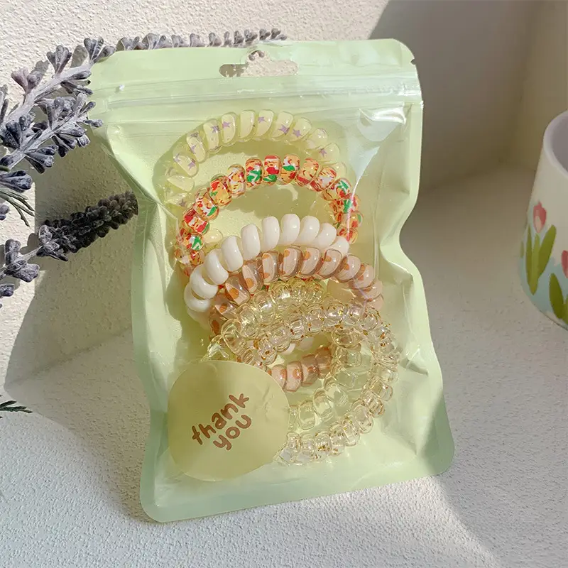 Summer Green Ball Hair Rope for Girls High Elastic - Image 4