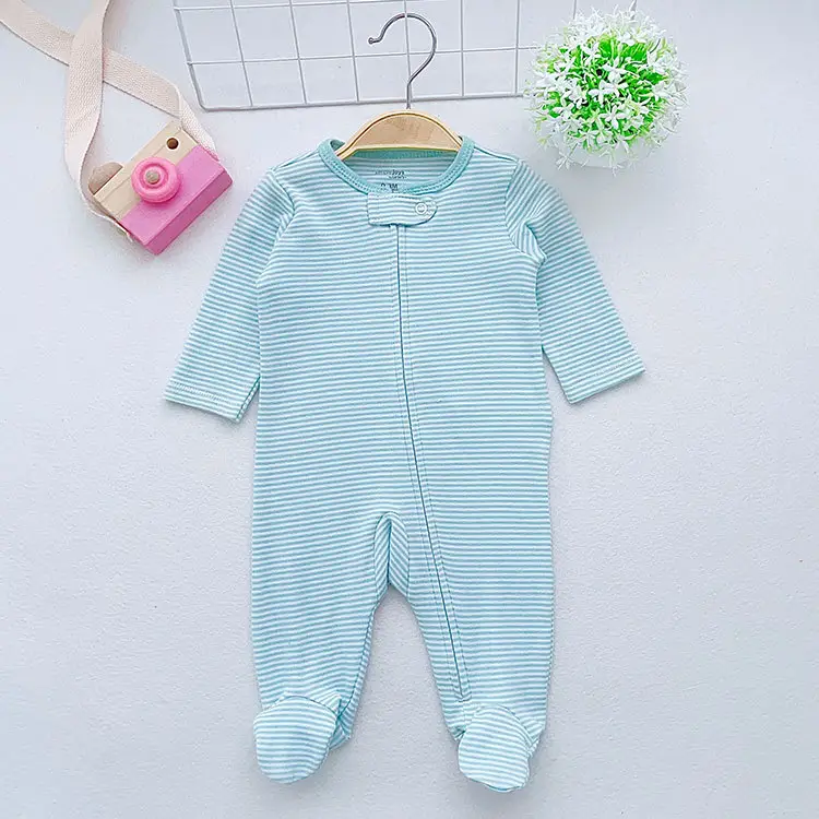Newborn Cotton Long Sleeve Jumpsuit with Floral Print - Image 8