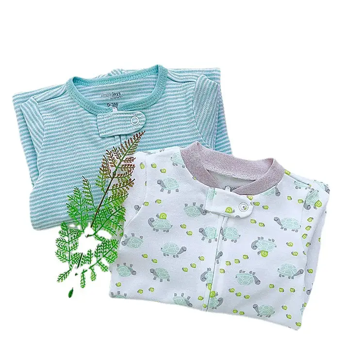 Newborn Cotton Long Sleeve Jumpsuit with Floral Print - Image 9