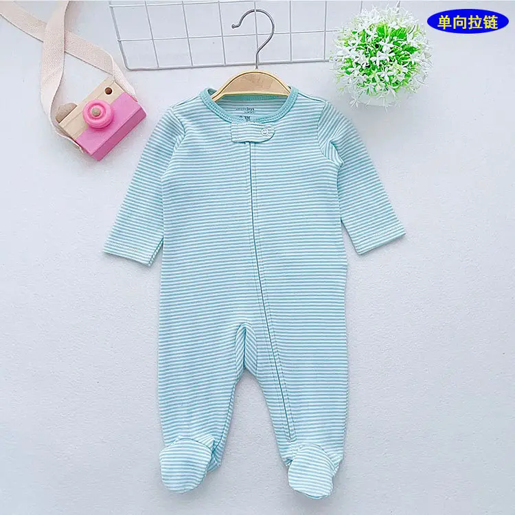 Newborn Cotton Long Sleeve Jumpsuit with Floral Print - Image 2